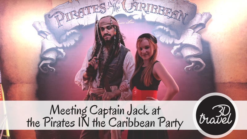 Meeting Captain Jack during Disney Cruise Line's Pirates IN the