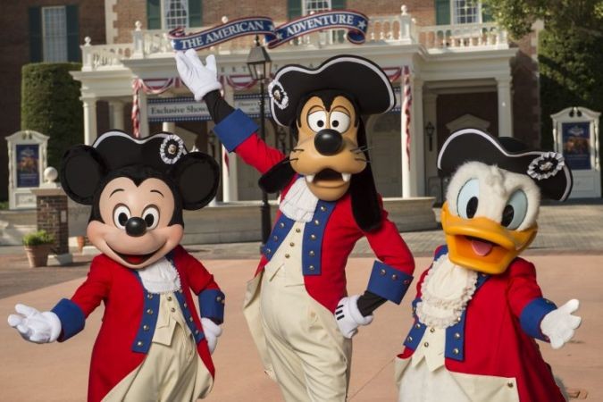 Celebrating the 4th of July with Mickey, Goofy & Donald!
